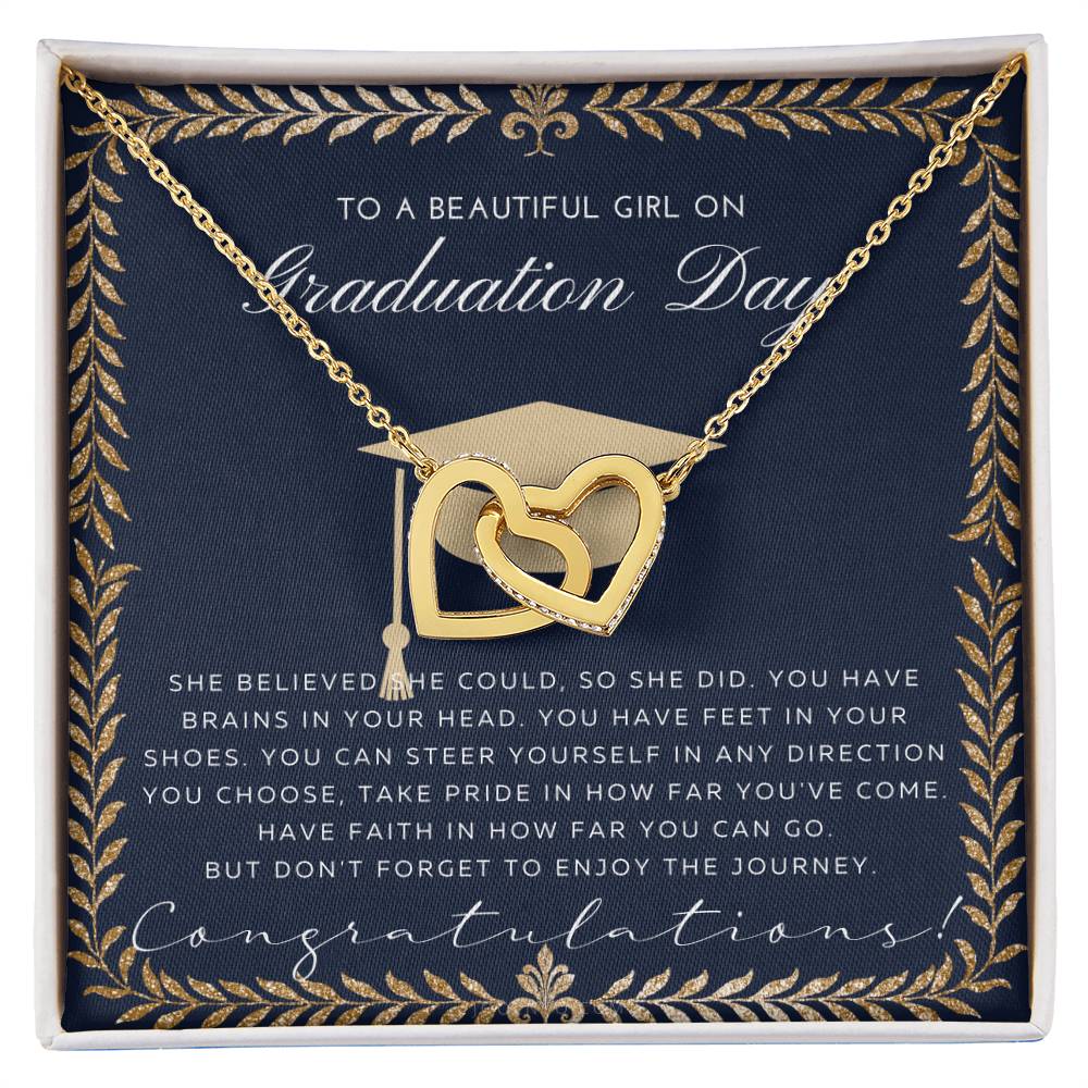 Graduation Gift Necklace For Daughter Graduation Gift For Her College Graduation Gift For Her High School Senior Graduation Mba Phd Master Class Of Interlocking Hearts Necklace