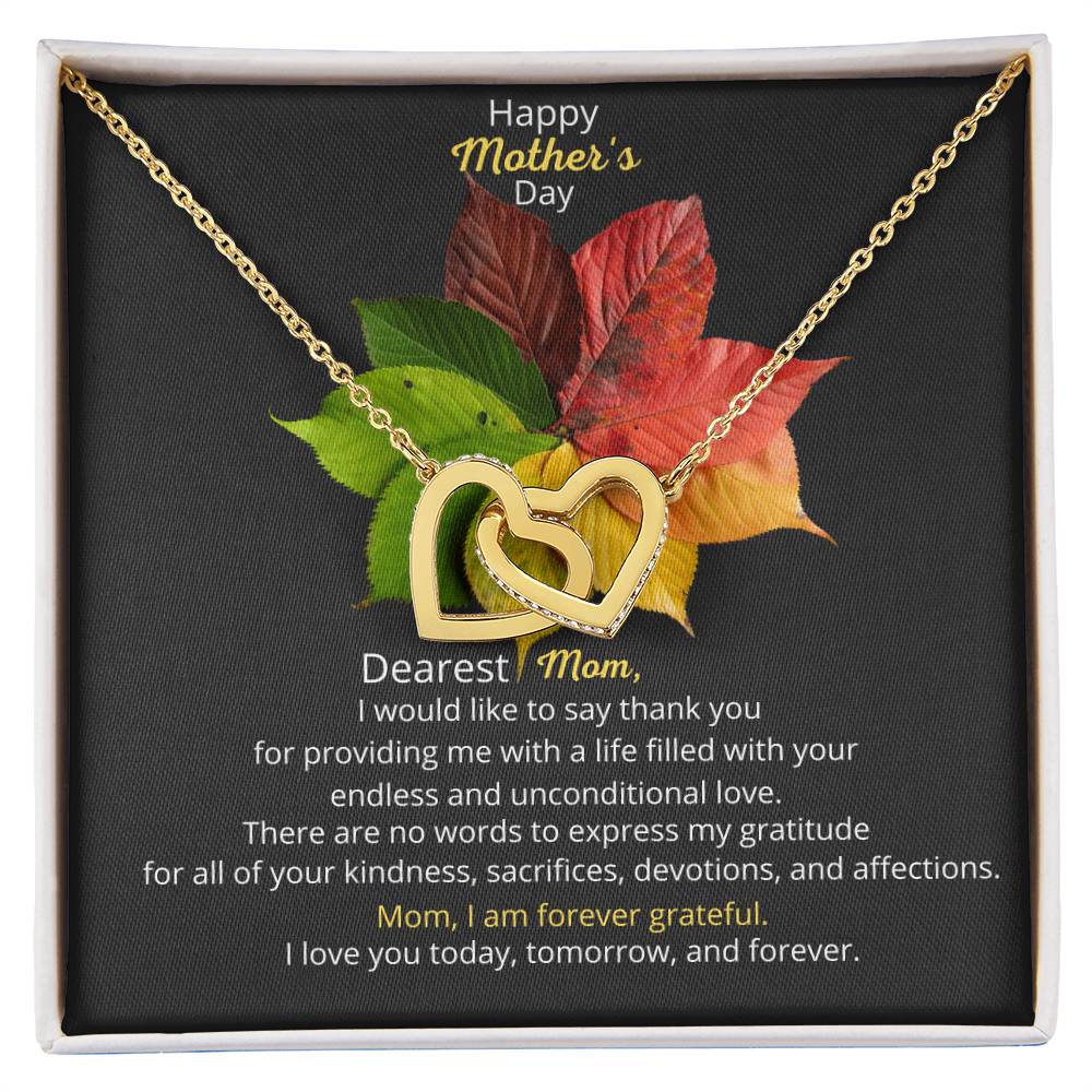 Gift For Mom Interlocking Hearts Mother'S Day Gift Birthday Gift For Mom Interlocking Hearts Necklace