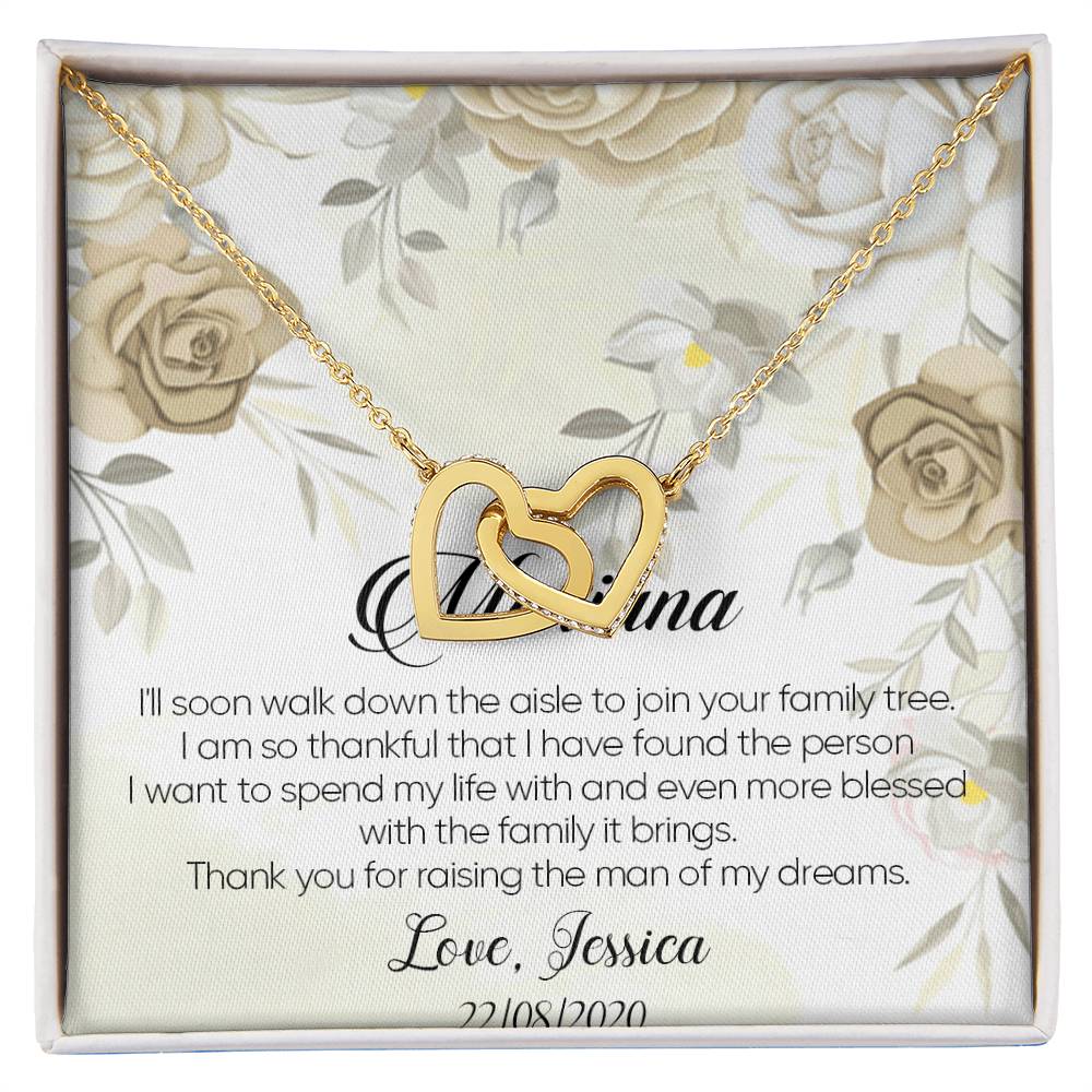 Mother Of The Groom Gift Mother Of The Bride Necklace Gift Mother In Law Necklace Gift Interlocking Heart Necklace Wedding Interlocking Hearts Necklace