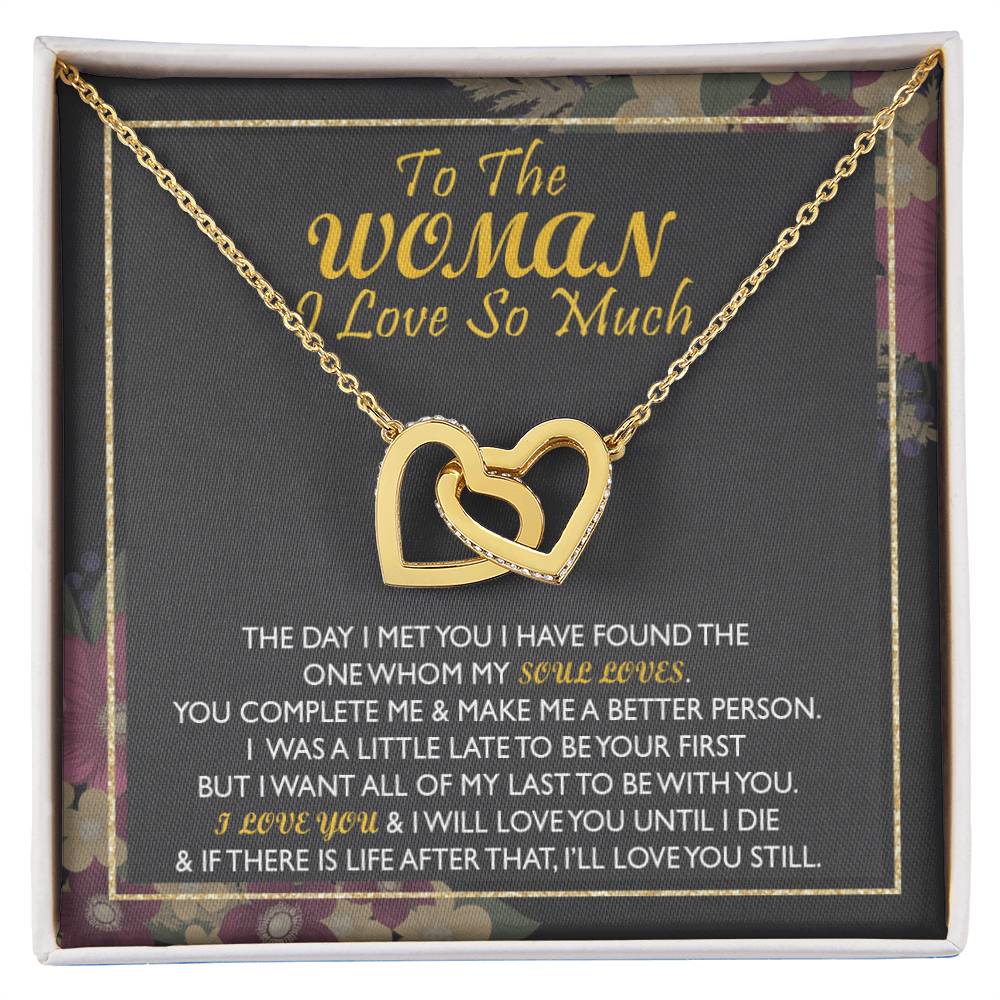 To The Woman I Love - Interlocking Hearts - Interlocking Hearts Necklace