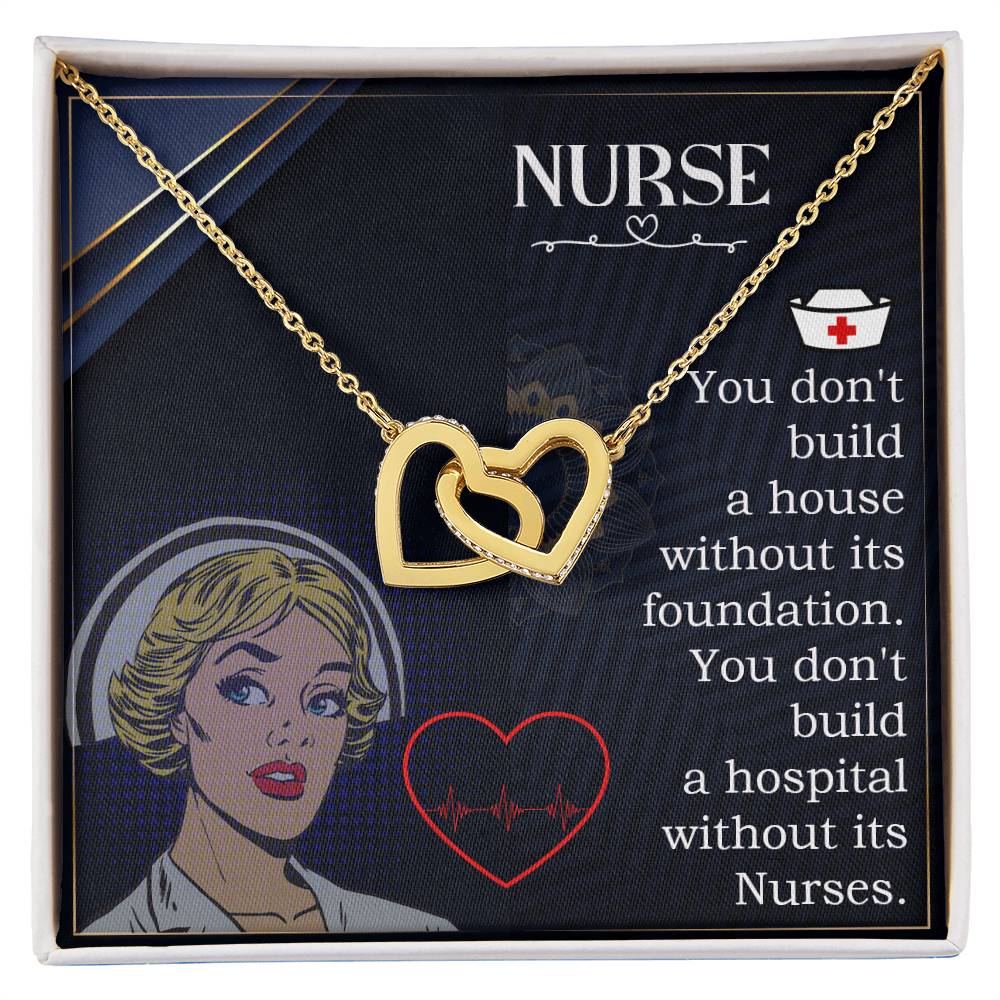 Interlocking Hearts Necklace Nurse Graduation Gift Nurse Gift Nurse Necklace Future Nurse Gift Gift For Nurse
