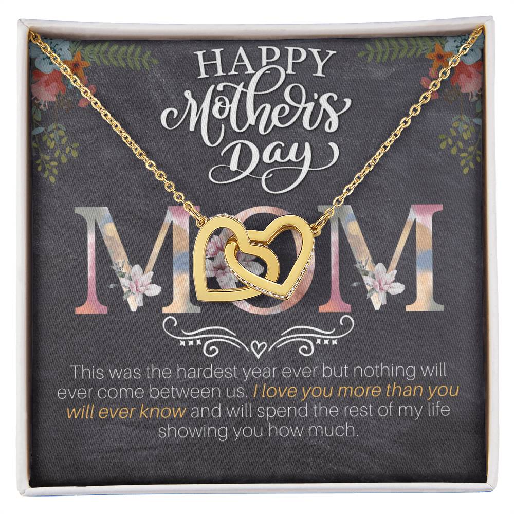 Interlocking Hearts Necklace For Mom