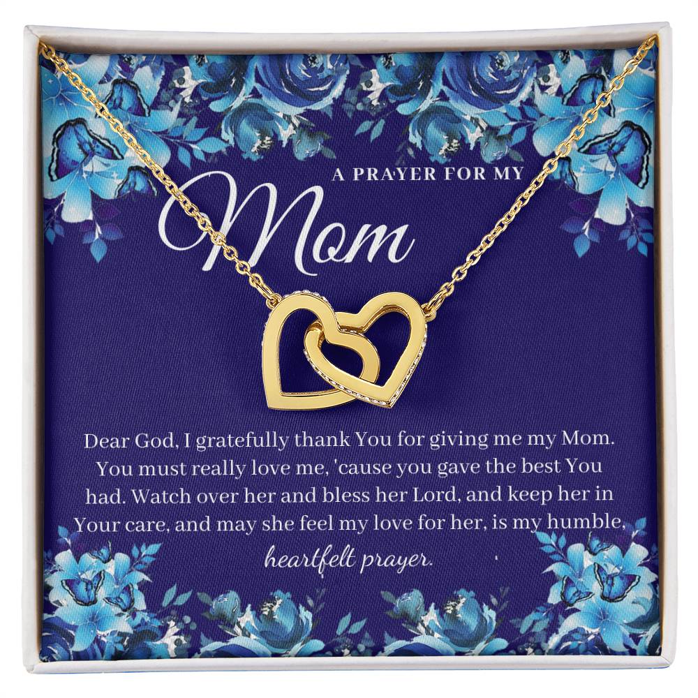 A Prayer For My Mom - Interlocking Heart Necklace Interlocking Hearts Necklace
