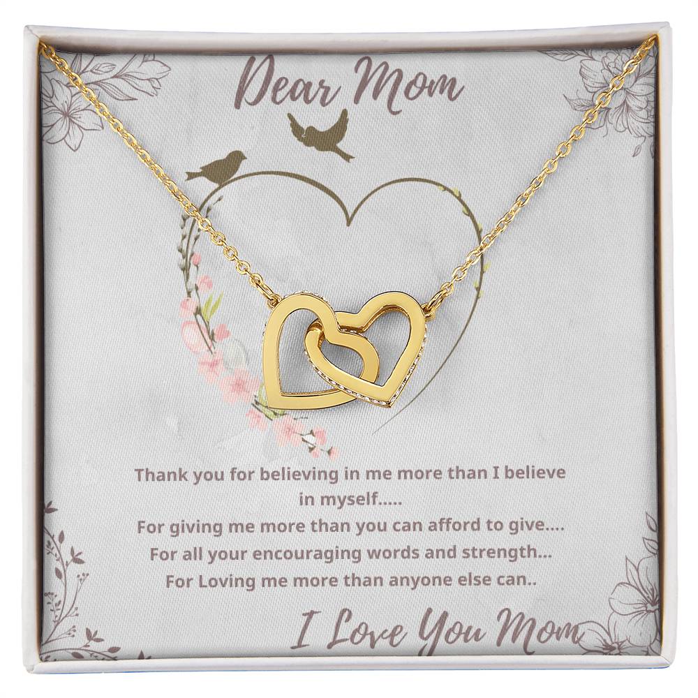 Gift For Mom - Gift For Mothers Day Interlocking Hearts Necklace