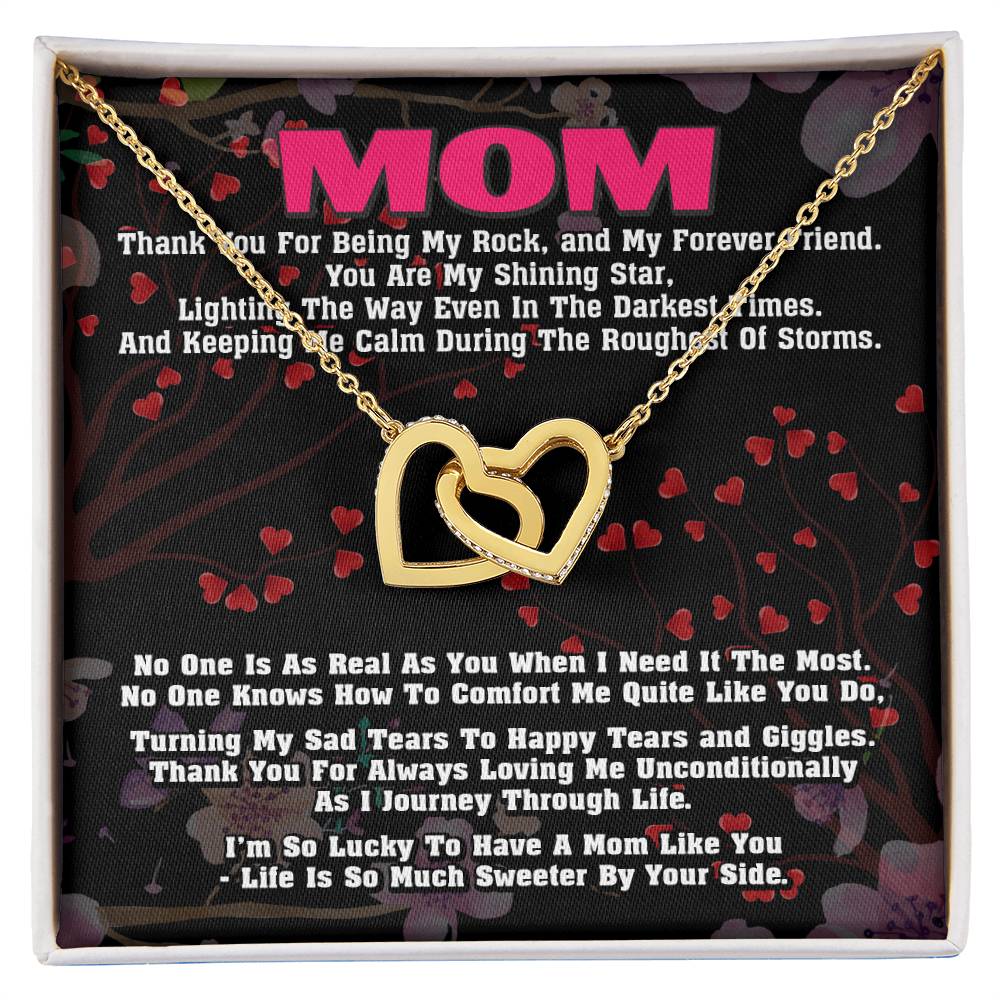 Gift For Mom- Interlocking Heart Necklace Interlocking Hearts Necklace