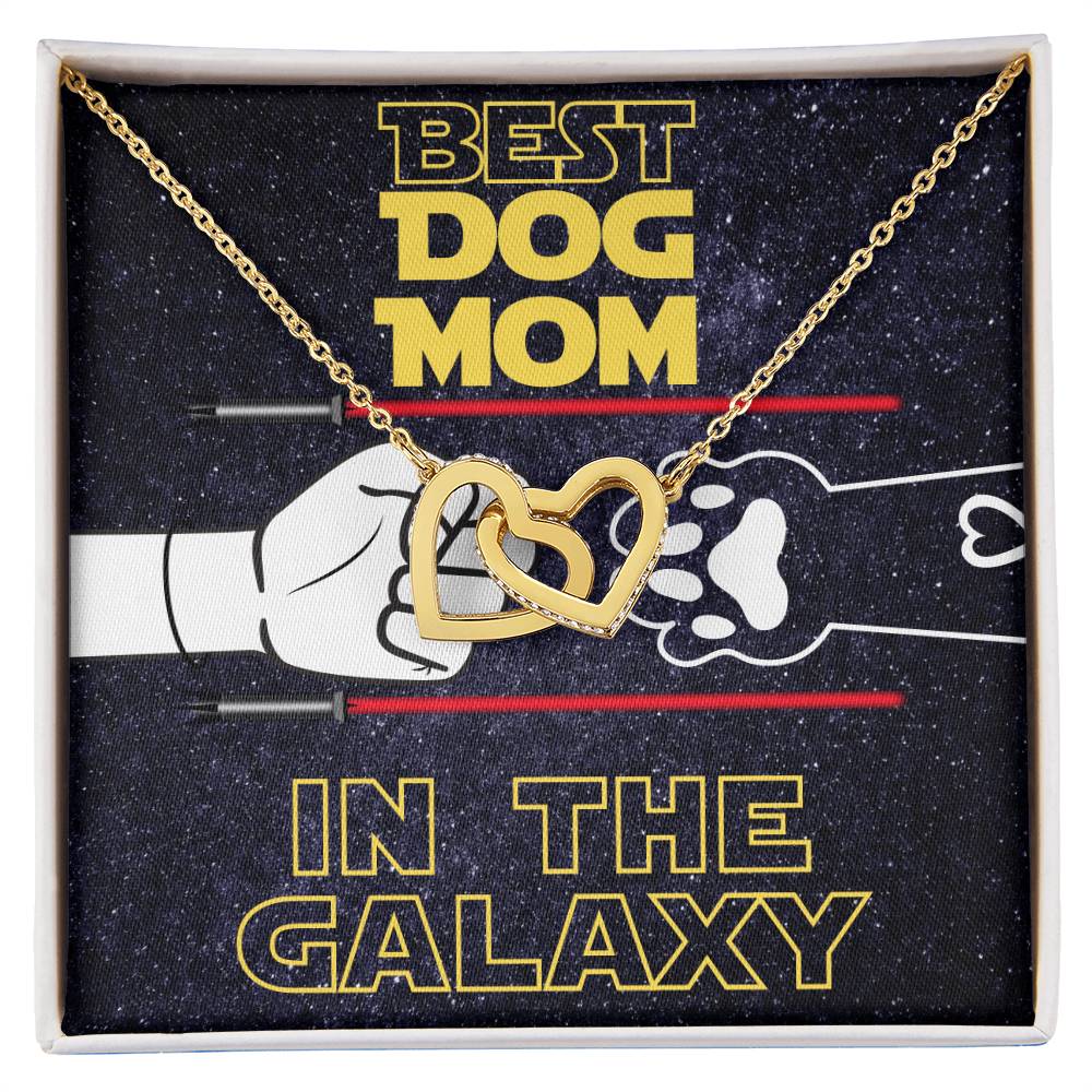 Best Dog Mom In The Galaxy Interlocking Hearts Necklace Dog Mom Jewelry Pet Lover Gift Mothers Day Jewelry From Dog