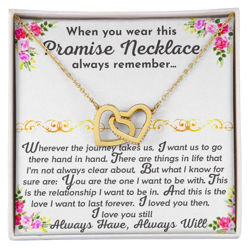 The Promise Necklace Interlocking Hearts Necklace