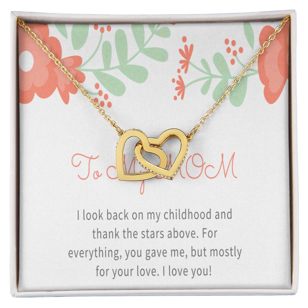 Mom Gift Necklace For Mom Personalized Necklace Initial Jewelry Family Necklace New Mom Necklace 14Kt Gold Filled Silver Interlocking Hearts Necklace