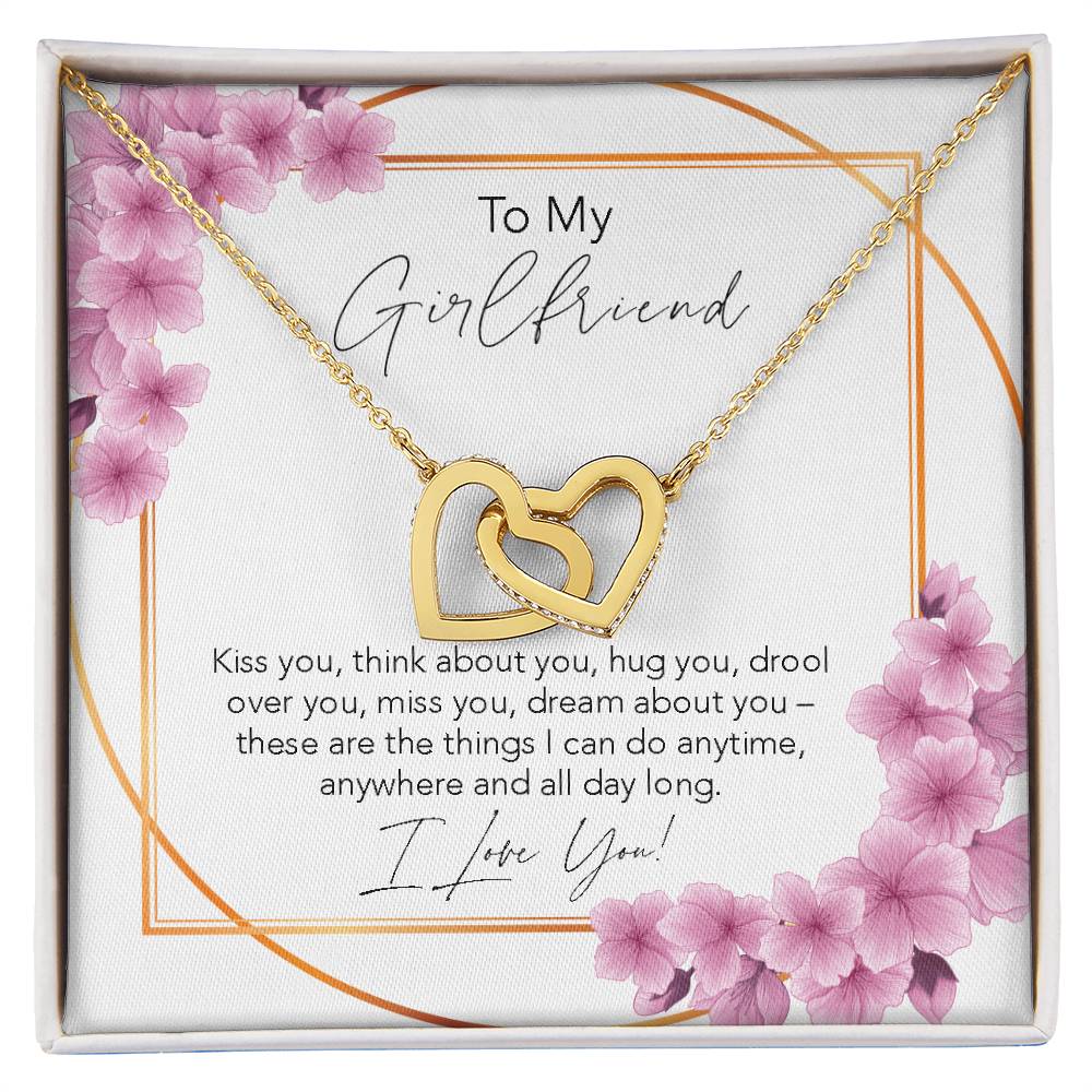 Interlocking Hearts Necklace To My Girlfriend Necklace For Girlfriend Girlfriend Jewelry Girlfriend Gift Anniversary Gift For Girlfriend