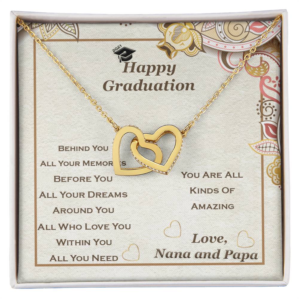Interlocking Heart Necklace For Your Granddaughter Perfect Graduation Gift Interlocking Hearts Necklace