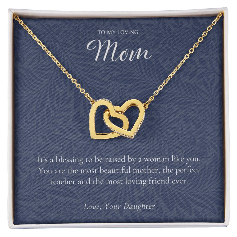 Gift For Mom From Daughter Mother Necklace From Daughter Mother'S Day Gift From Daughter Best Mom Gift Mother'S Birthday Gift Interlocking Hearts Necklace