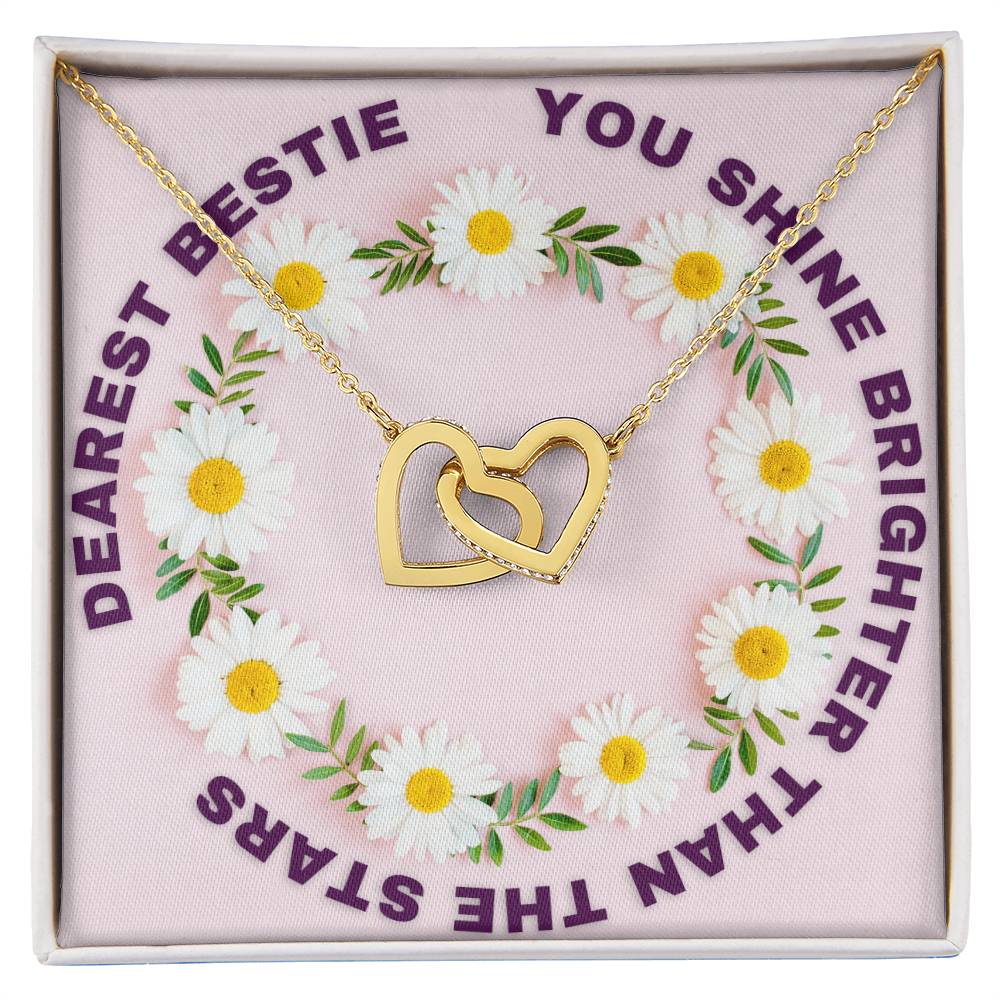 Interlocking Hearts Bestie Daisy Chain Necklace Interlocking Hearts Necklace