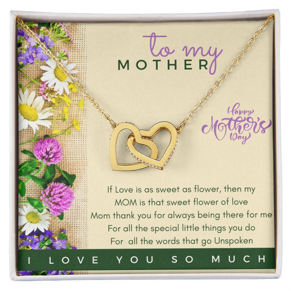 To My Mother Interlocking Hearts Necklace