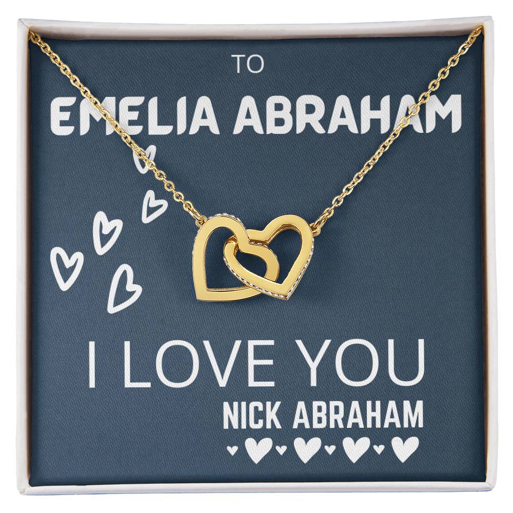 Interlocked Necklace Interlocking Hearts Necklace