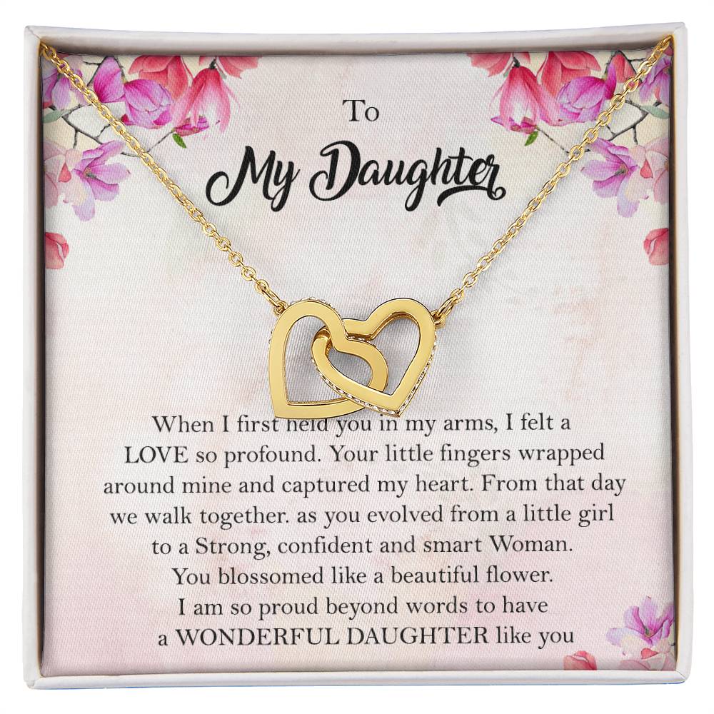 Interlocking Heart To Daughter Interlocking Hearts Necklace