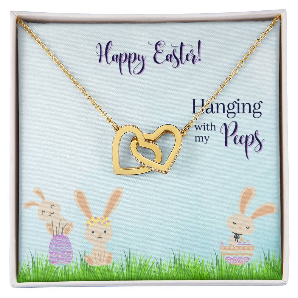 Happy Easter - Hanging With My Pepps - Necklace Interlocking Hearts Necklace