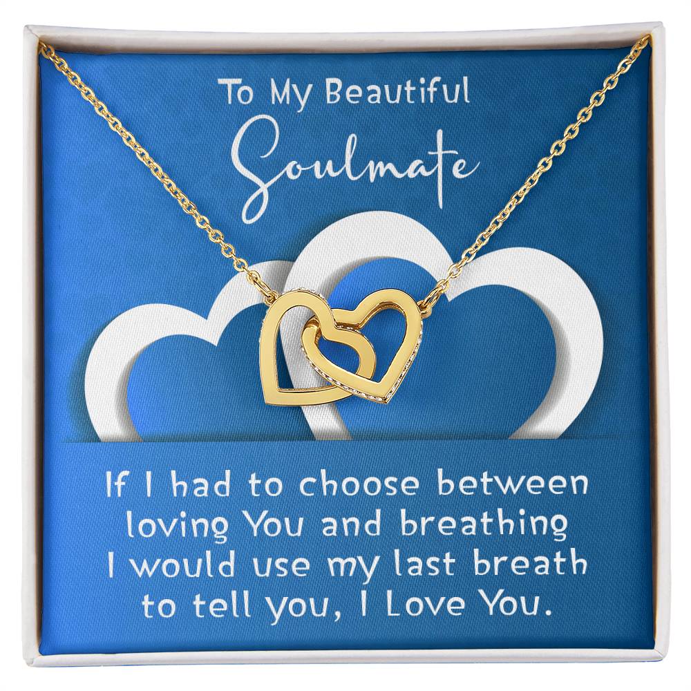 Necklace Gift For Soulmate - Interlocking Heart Necklace Interlocking Hearts Necklace