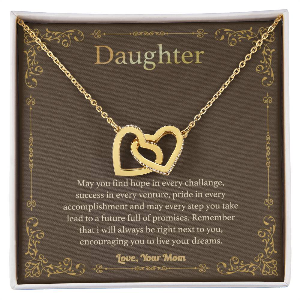 Graduation Gift For Your Daughter Gorgeous Love Knot Necklace. Interlocking Hearts Necklace