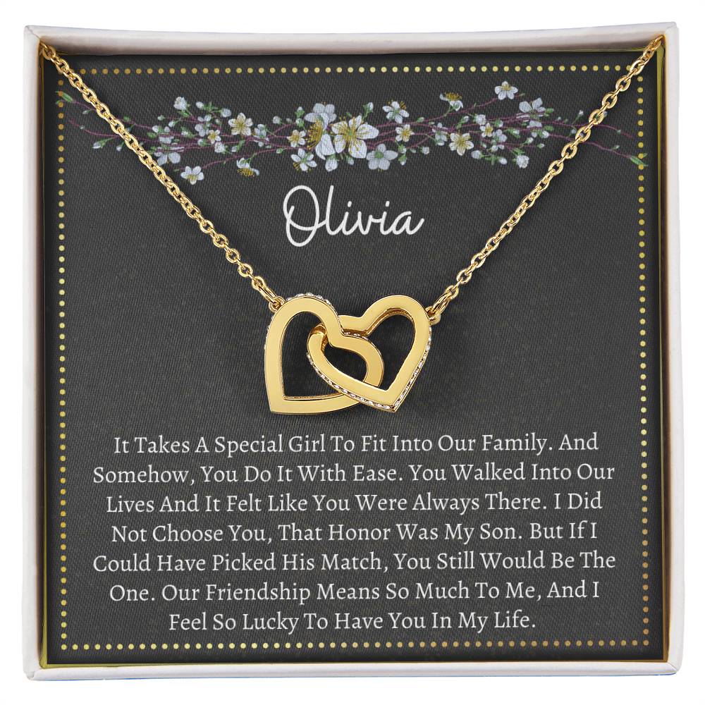 Interlocking Necklace Son'S Girlfriend Interlocking Hearts Necklace