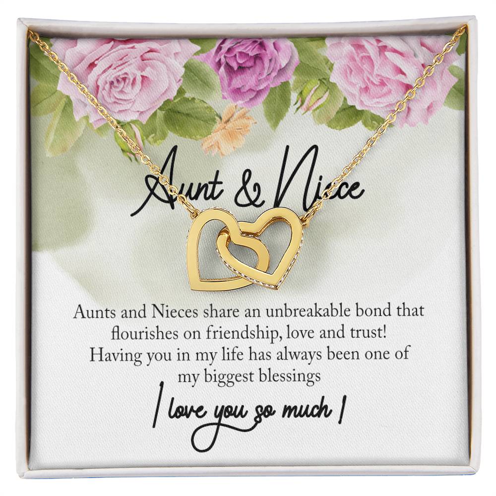 Aunt And Niece Necklace Interlocking Hearts Necklace