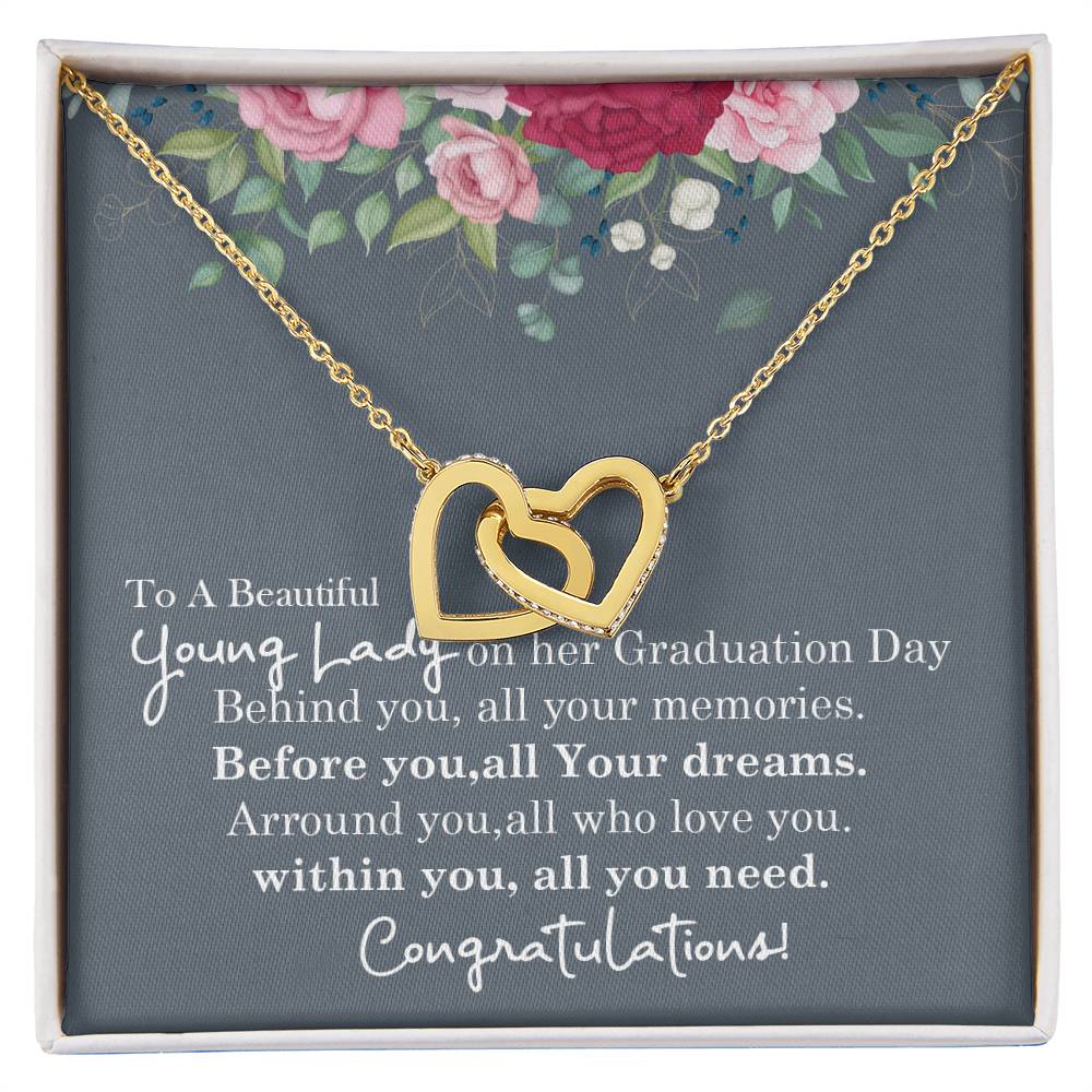 To My Amazing Daughter- Mom Love You - Mother Love For Daughter Interlocking Hearts Necklace
