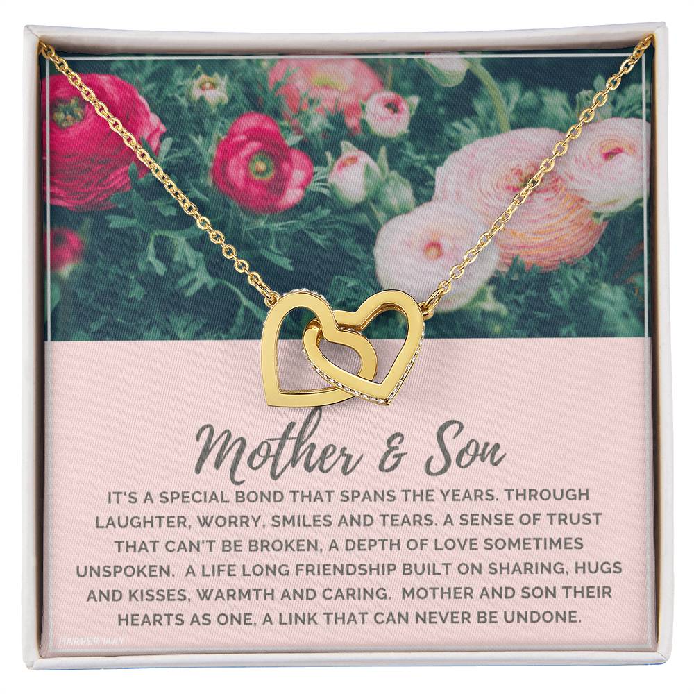 Mother And Son Interlocking Hearts Necklace
