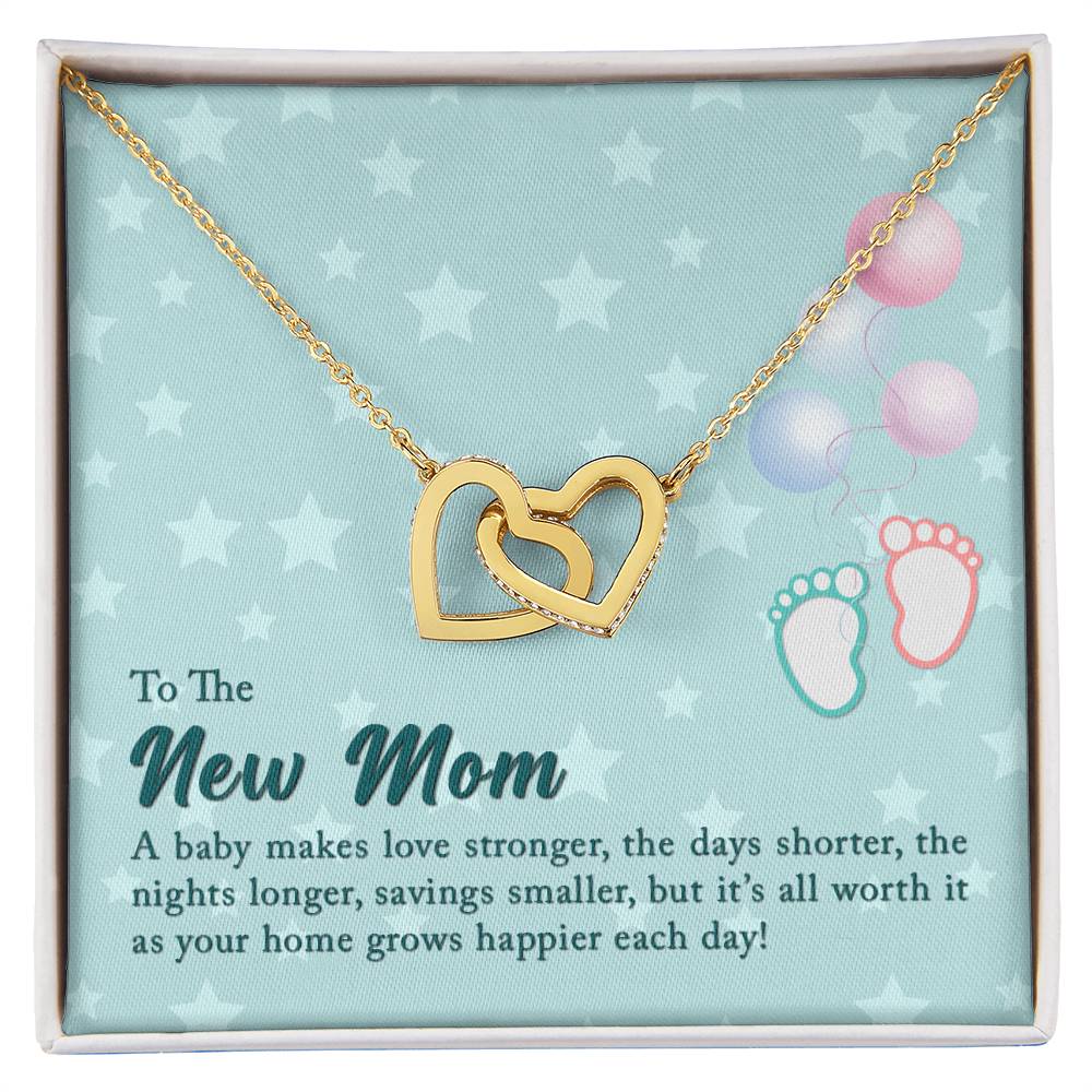 Interlocking Hearts Necklace To The New Mom A Baby Makes Love Stronger