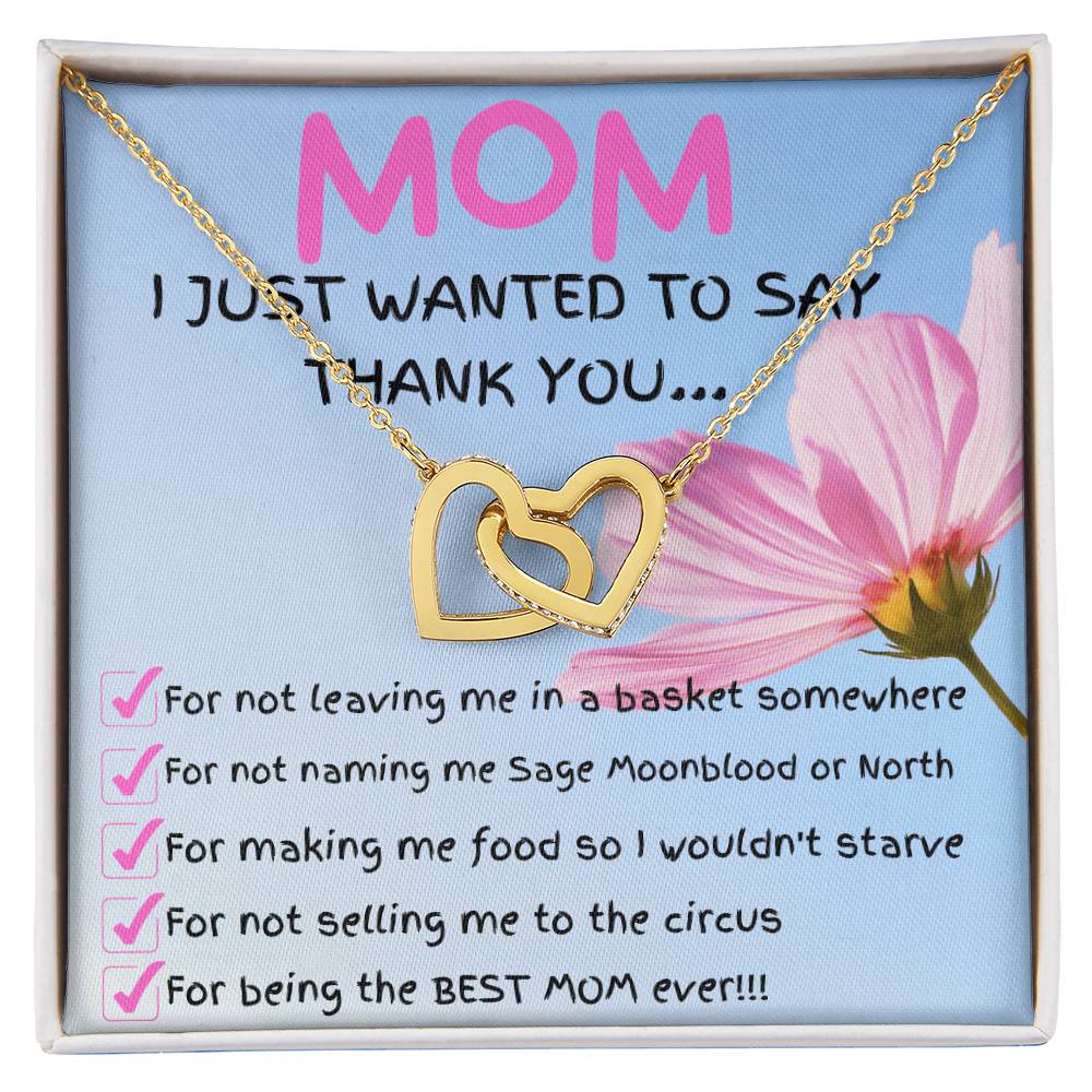 To My Mom - Interlocking Hearts Necklace