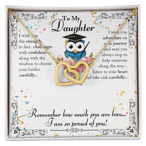 To My Daughter Necklace From Mum To Daughter Necklace For Daughter Birthday Birthday Necklace Birthday Gifts Gift For Daughter Interlocking Hearts Necklace