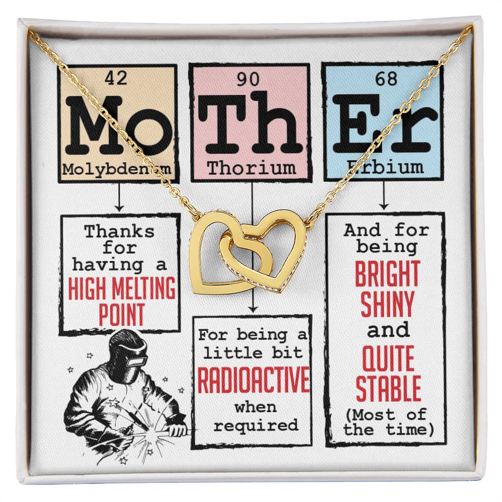 Gift For Mom- Interlocking Heart Necklace Interlocking Hearts Necklace