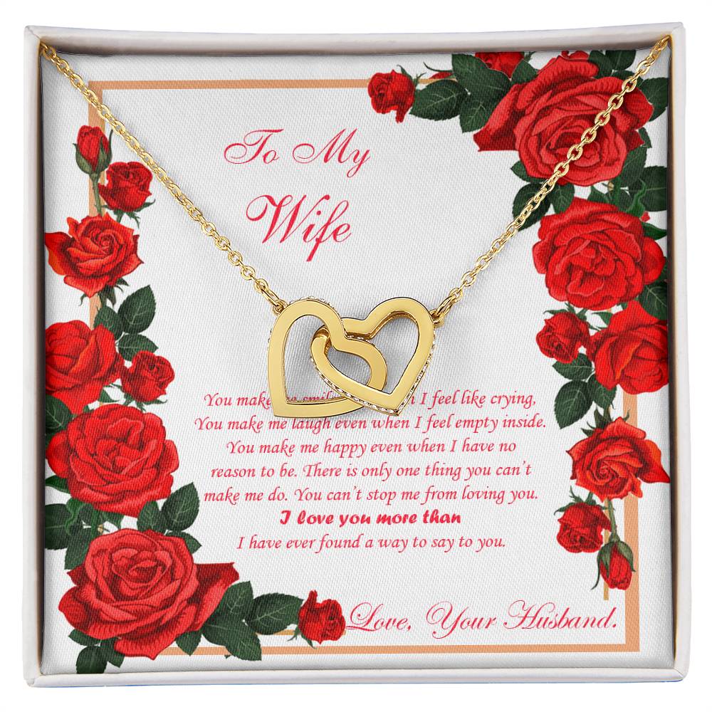 To My Wife - Interlocking Heart Interlocking Hearts Necklace