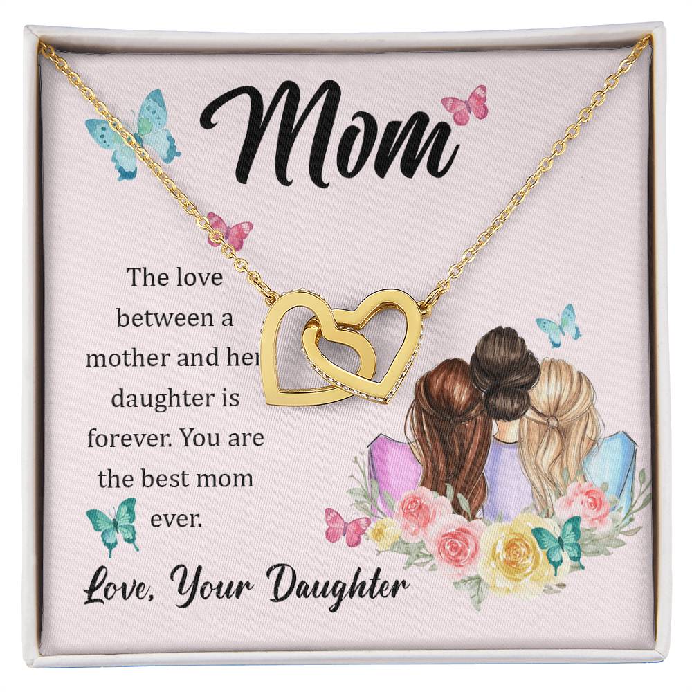 Mom Love Interlocking Hearts Necklace