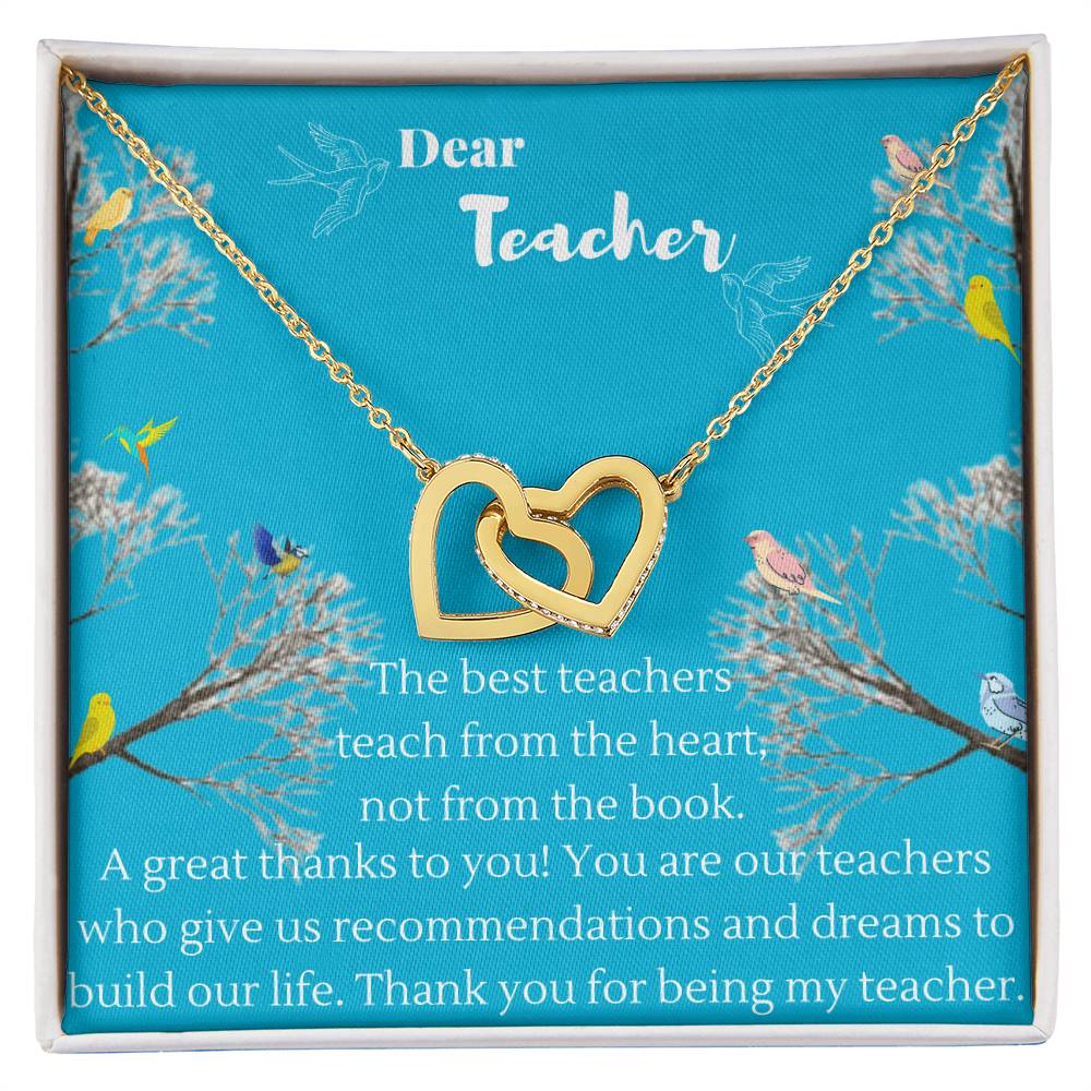 Gift For Love Love Knot Necklace For Teacher Graduation Day Gift For Teacher Gift Necklace For Teacher Gift From Student Graduation Birthday For Her. Interlocking Hearts Necklace