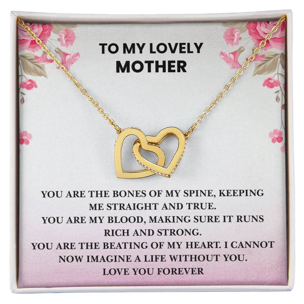 To My Lovely Mother - I Cannot Imagine Life Without You - Necklace Interlocking Hearts Necklace