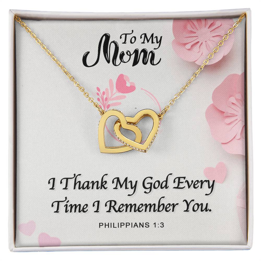 Mom Necklace Mother Necklace Mom Gift Mother'S Day Gift Mother'S Day Necklace Mother Daughter Gift Interlocking Hearts Necklace