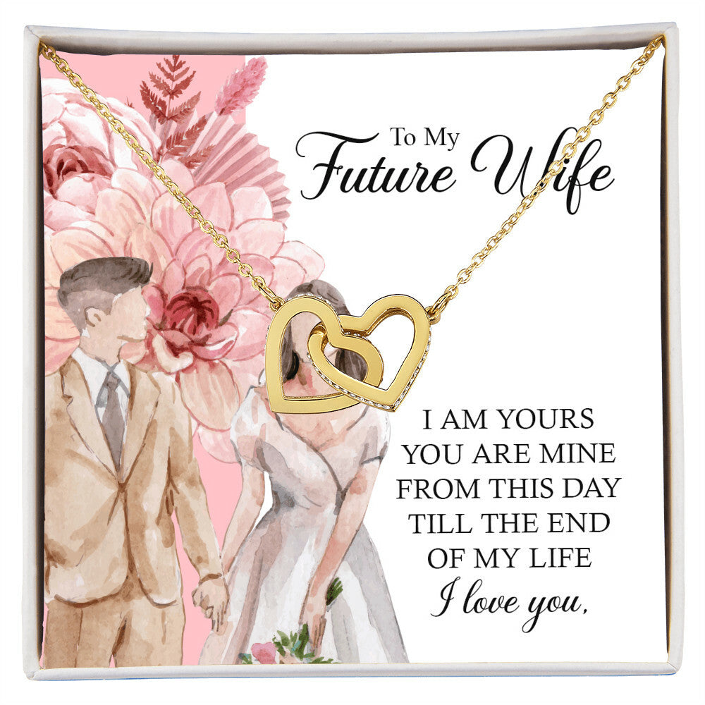 To My Amazing Future Wife Husband Love You Love For Partner Interlocking Hearts Necklace
