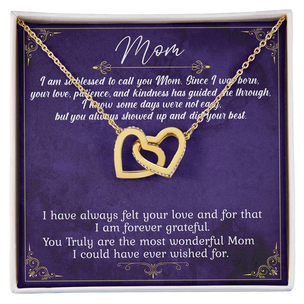I Am Blessed To Call You Mom Limited Edition Interlocking Hearts Necklace