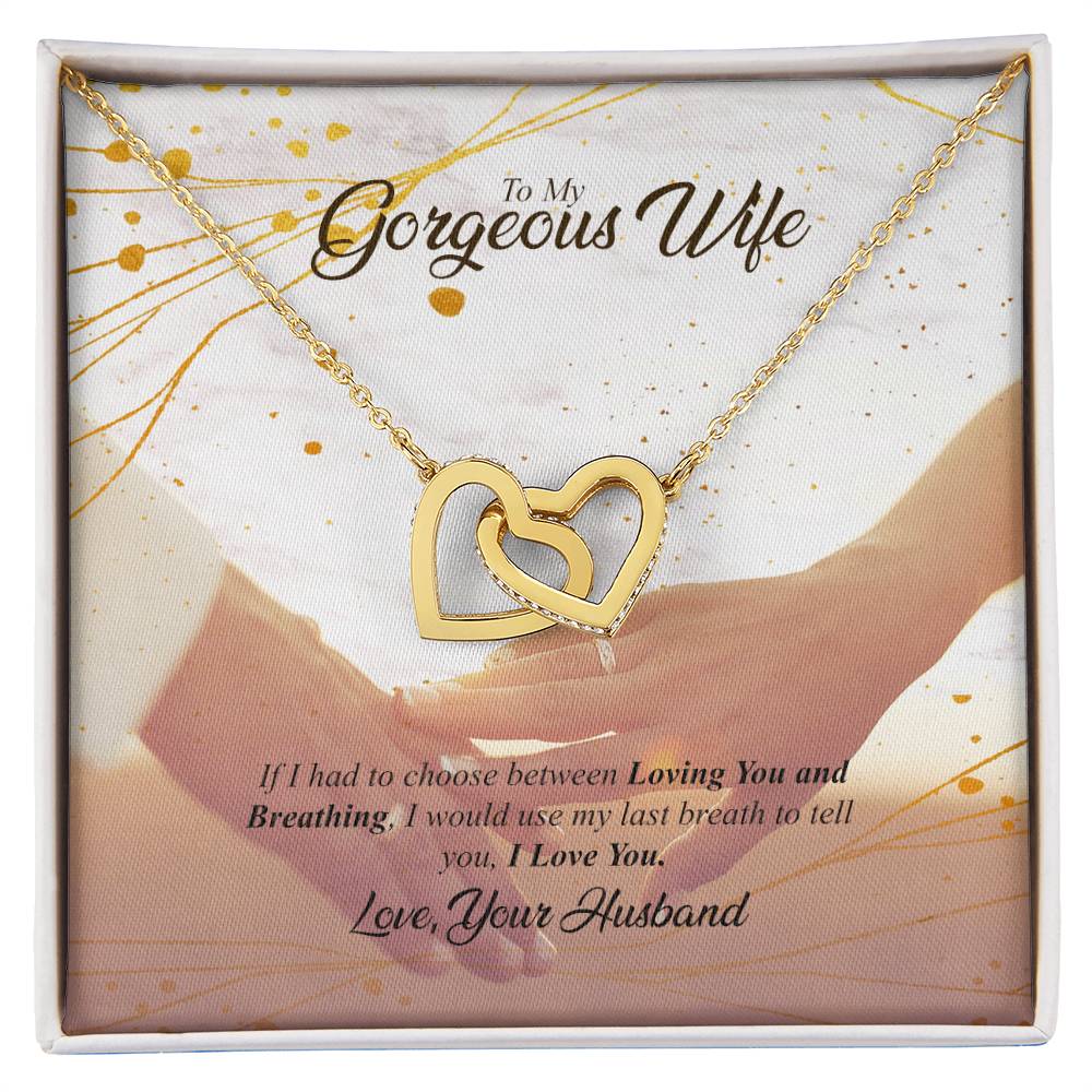 My Georgeous Wife - Interlocking Hearts Necklace