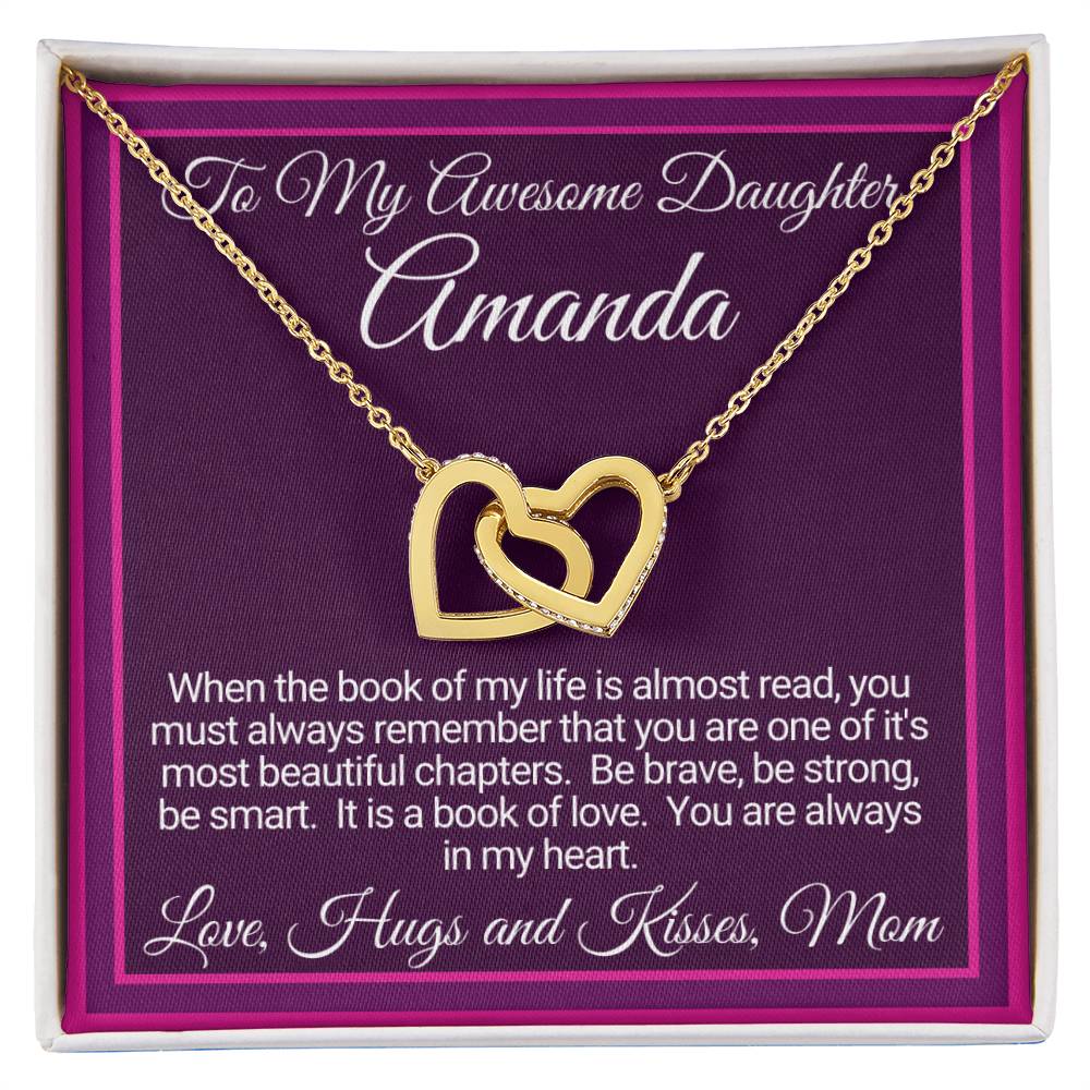 Personalize It Linked Hearts Necklace Gift For Daughter From Mom Interlocking Hearts Necklace