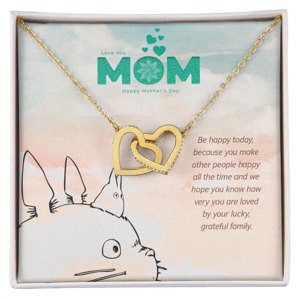 Special Edition Be Happy Today Mom Interlocked Hearts Necklace - Tm2V8 Interlocking Hearts Necklace