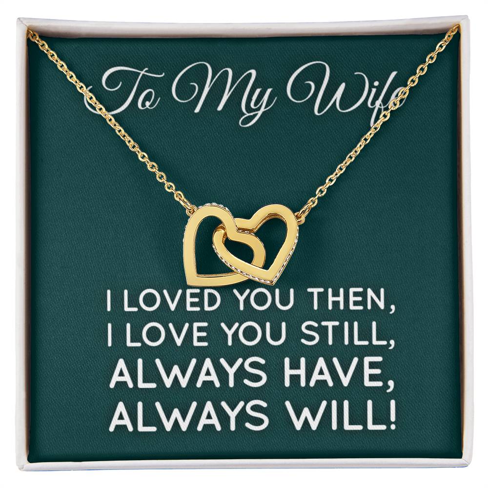 I Love You Interlocking Hearts Necklace