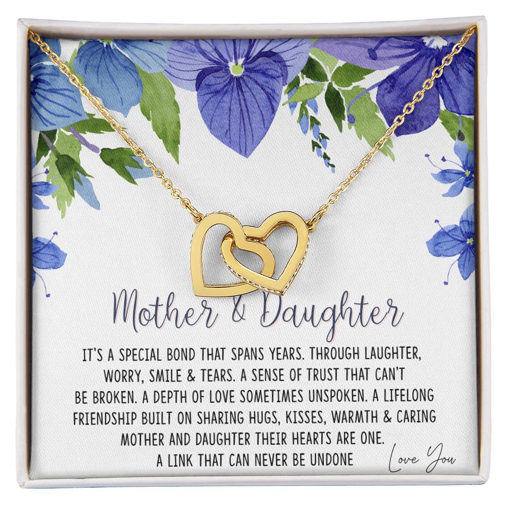 Mother Daughter Necklace Mom Gift Mother'S Day Gift Daughter Gift Jewelry For Mom Interlocking Hearts Necklace