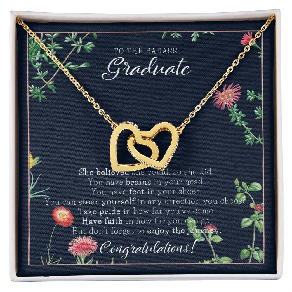 Graduation Gift Necklace Graduation Gift For Her College Graduation Gift For Her High School Senior Graduation Class Of Interlocking Hearts Necklace