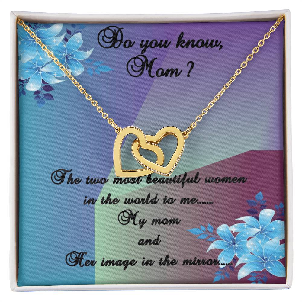 Gift For Mother Interlocking Hearts Necklace