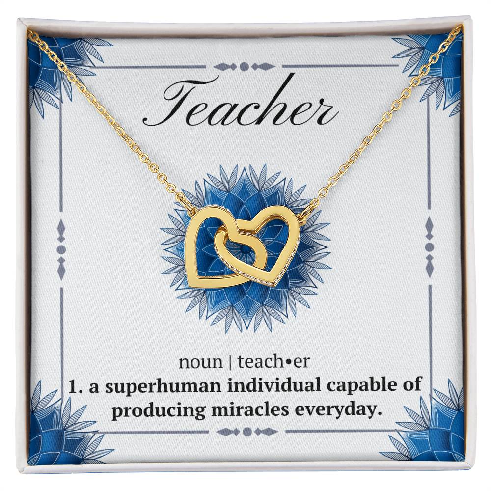 Best Gifts For Teacher Interlocking Hearts Necklace
