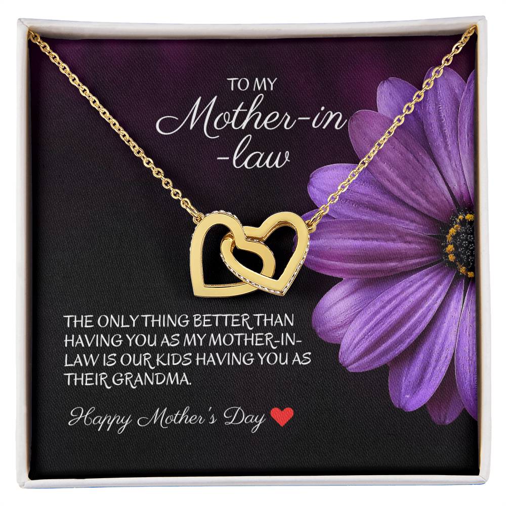 To My Mother-In-Law - The Only Thing Better - Necklace Interlocking Hearts Necklace