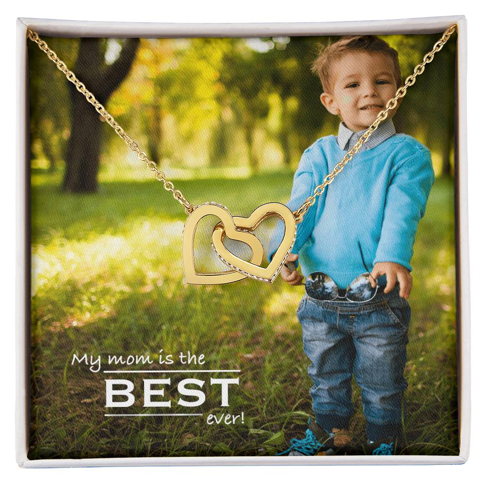 Necklace - My Mom Is The Best Ever Interlocking Hearts Necklace
