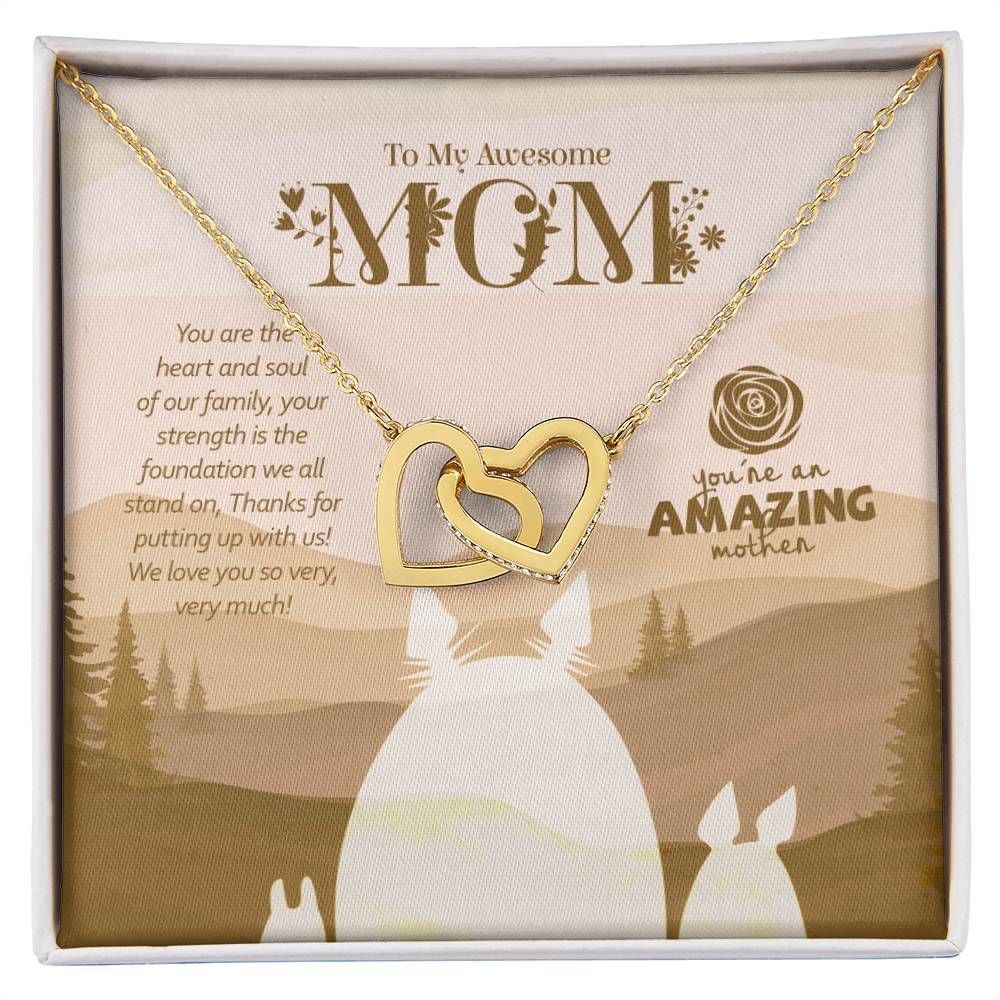 Special Edition. You Are The Heart & Soul Of Our Family Mom Interlocked Hearts Necklace Tm2V10 Interlocking Hearts Necklace