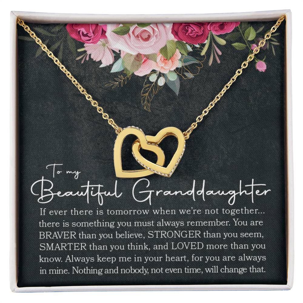 Interlocking Hearts - To Granddaughter Interlocking Hearts Necklace