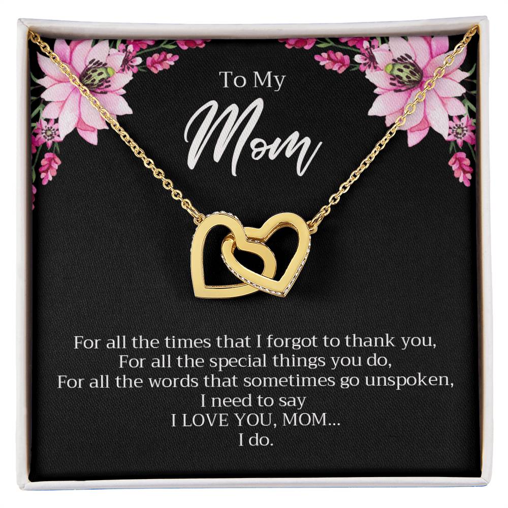 Interlocking Heart Necklace For Mom Interlocking Hearts Necklace